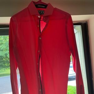 Hot pink collared shirt